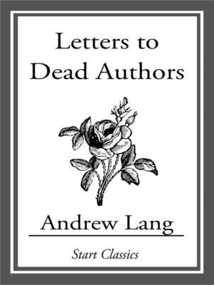 cover image of Letters to Dead Authors